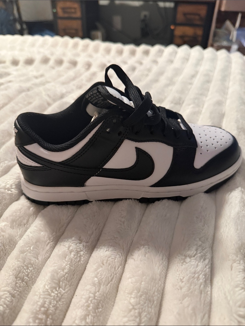Nike Kids Black and White Low-Top Sneakers